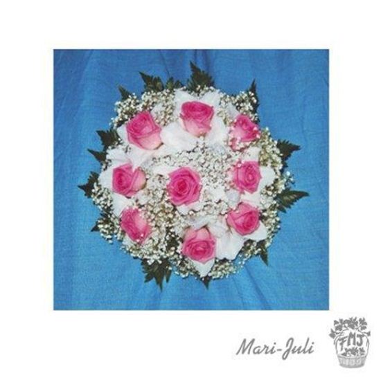 Imagen de Ref.FMJ0067.Ramo de Novia Bouquet en tonos blancos y rosas.