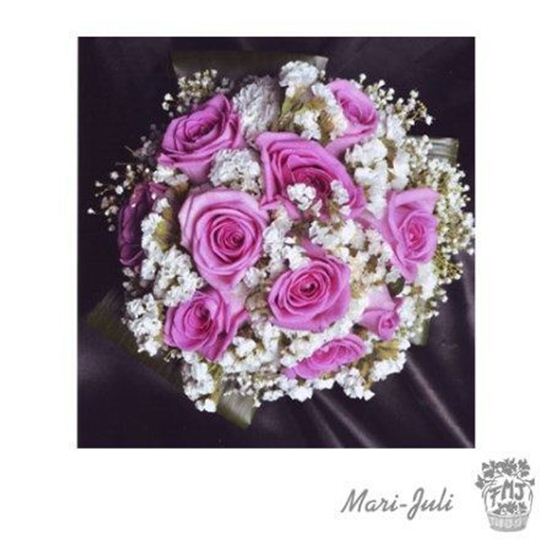 Imagen de  Ref.FMJ0072.Ramo de Novia Bouquet en tonos blancos y rosas .