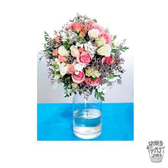 Imagen de  Ref.FMJ0117.Ramo de Novia Bouquet en tonos rosas y rosados .