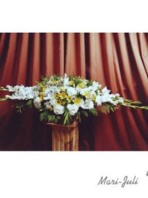 Ref.FMJ0027.Centro para Asientos Traseros en tonos verdes, blancos y amarillos.