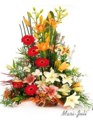 Ref.FMJ1005.Centro flor variada Surtida.