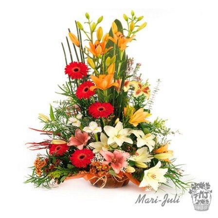 Ref.FMJ1005.Centro flor variada Surtida.