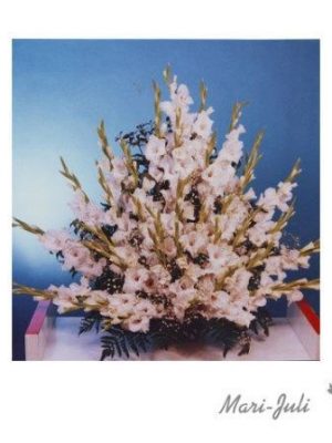 Ref.FMJ0025.Decoración de Iglesias con tonos verdes y blancos.