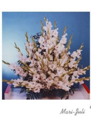 Ref.FMJ0077.Decoración de Iglesias en tonos verdes y blancos.