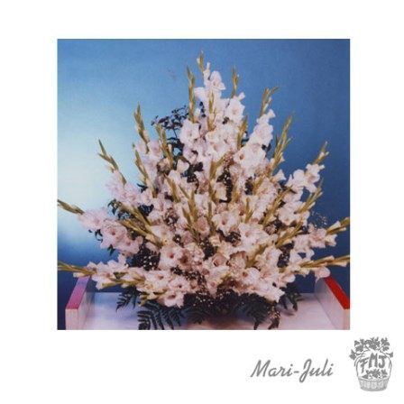 Ref.FMJ0077.Decoración de Iglesias en tonos verdes y blancos.