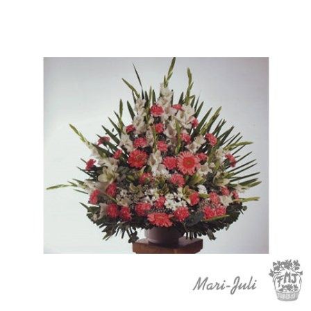 Ref.FMJ0081.Decoración de Iglesias en tonos verdes, blancos y rojos