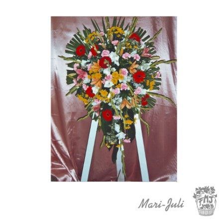 Ref.FMJ0083.Centro Funerario en tonos de gran diversidad de colores.