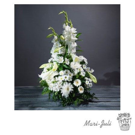 Ref.c0004.Centro vertical en tonos blancos a una cara.