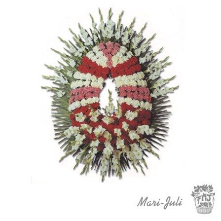 0000076_reffmj0092corona-funeraria-con-colores-rojos-y-blancos-y-rosados- Ref.FMJ0092.Corona Funeraria con colores rojos y blancos y rosados .