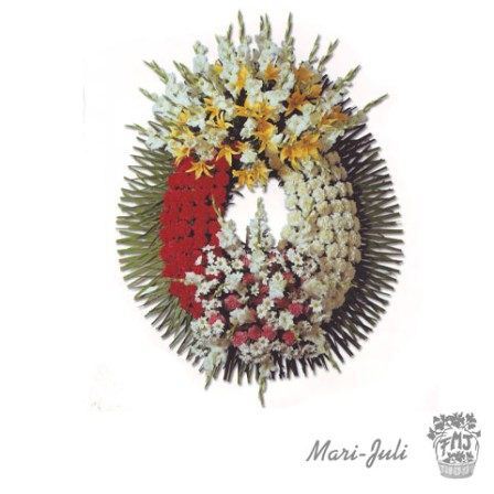 0000077_reffmj0093corona-funeraria-con-colores-rojos-y-blancos-y-amarillos Ref.FMJ0093.Corona Funeraria con colores rojos y blancos y amarillos.