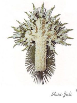 Ref.FMJ0029.Cruz Funeraria Blanca Superior.