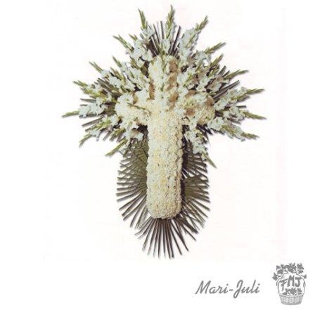 Ref.FMJ0029.Cruz Funeraria Blanca Superior.