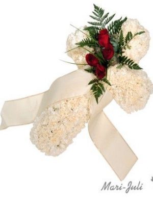 Ref.FMJ1007.Cruz funeraria de color blanco.