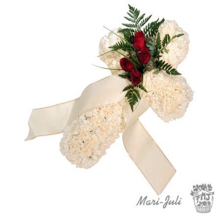 Ref.FMJ1007.Cruz funeraria de color blanco.