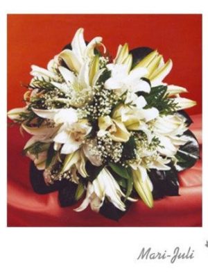Ref.FMJ0055.Ramo de Novia Bouquet en tonos verdes y blancos