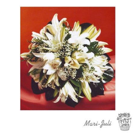 Ref.FMJ0055.Ramo de Novia Bouquet en tonos verdes y blancos