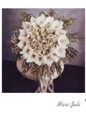 Ref.FMJ0060.Ramo de Novia Bouquet en tonos verdes y blancos