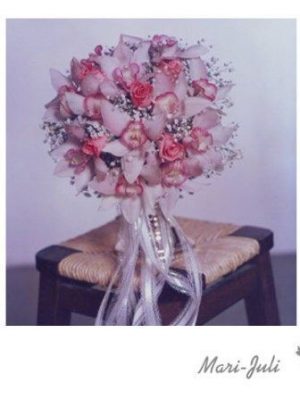 Ref.FMJ0064.Ramo de Novia Bouquet en tonos rosas y rosados.