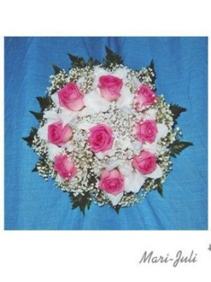 Ref.FMJ0067.Ramo de Novia Bouquet en tonos blancos y rosas.