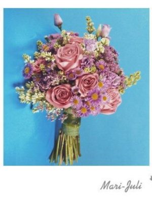 Ref.FMJ0070.Ramo de Novia Bouquet en variedad de tonos morados y rosados