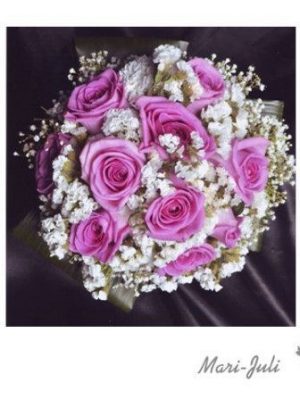 Ref.FMJ0072.Ramo de Novia Bouquet en tonos blancos y rosas.