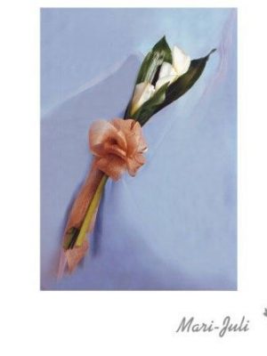 Ref.FMJ0050.Ramo de Novia Calas en tonos blancos y verdes.