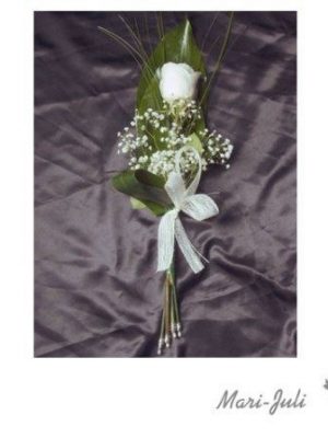 Ref.FMJ0051.Ramo de Novia Calas en tonos verdes y blancos.