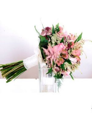 FMJ0109.Ramo de Novia Bouquet en tonos rosas y rosados.