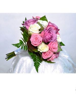 FMJ0110.Ramo de Novia Bouquet en tonos rosas y rosados.