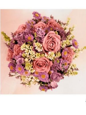 FMJ0114.Ramo de Novia Bouquet en tonos rosas y rosados.