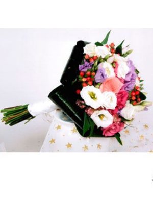 FMJ0116.Ramo de Novia Bouquet en tonos rosas y rosados.