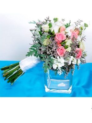 FMJ0117.Ramo de Novia Bouquet en tonos rosas y rosados.