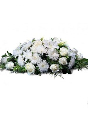 Ref.FMJ0119.Cruz Blanca con Adornos Rojos.