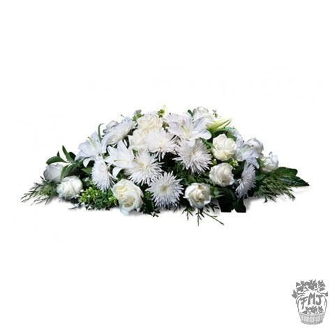 Ref.FMJ0119.Cruz Blanca con Adornos Rojos.