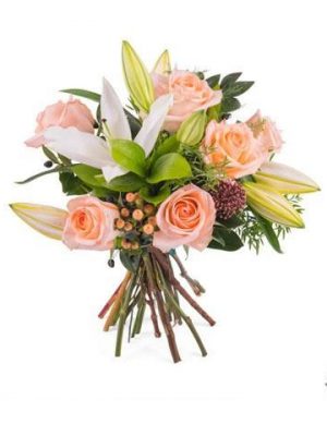 Ref.FMJ0126. Ramo de rosas y lilium.