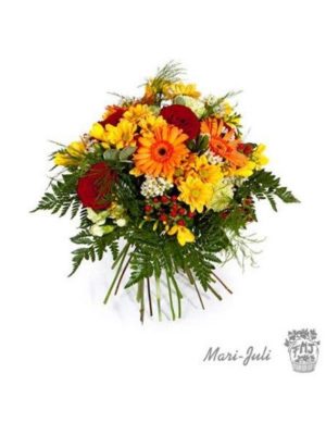 Ref.202102.Ramo de margaritas blancas en redondo